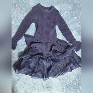 Bonnie Jean Girls' Sweater Dress - navy, 7 (Little Girls)